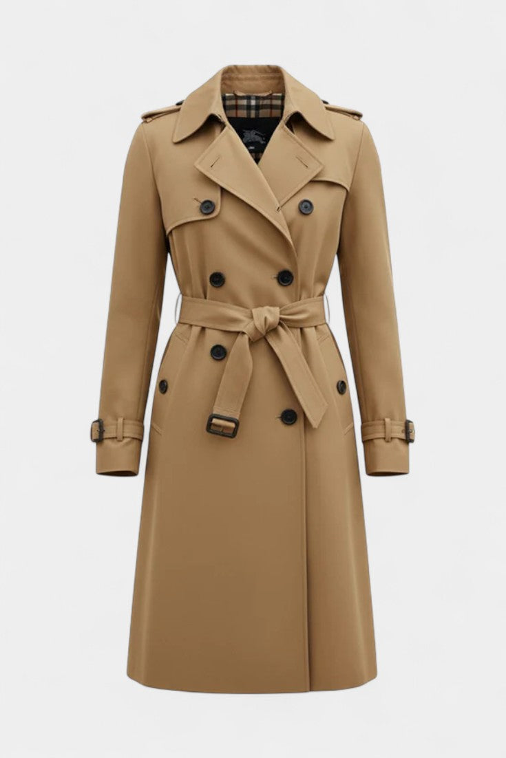 Guinevere | Cappotto Trench Doppiopetto con Cintura