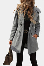 Ophelia | Cappotto con Cappuccio Doppiopetto