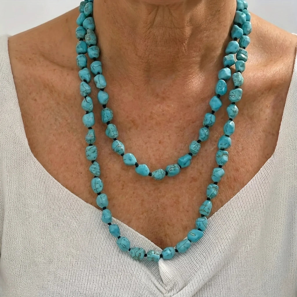 Collana Vintage Doppia Turchese