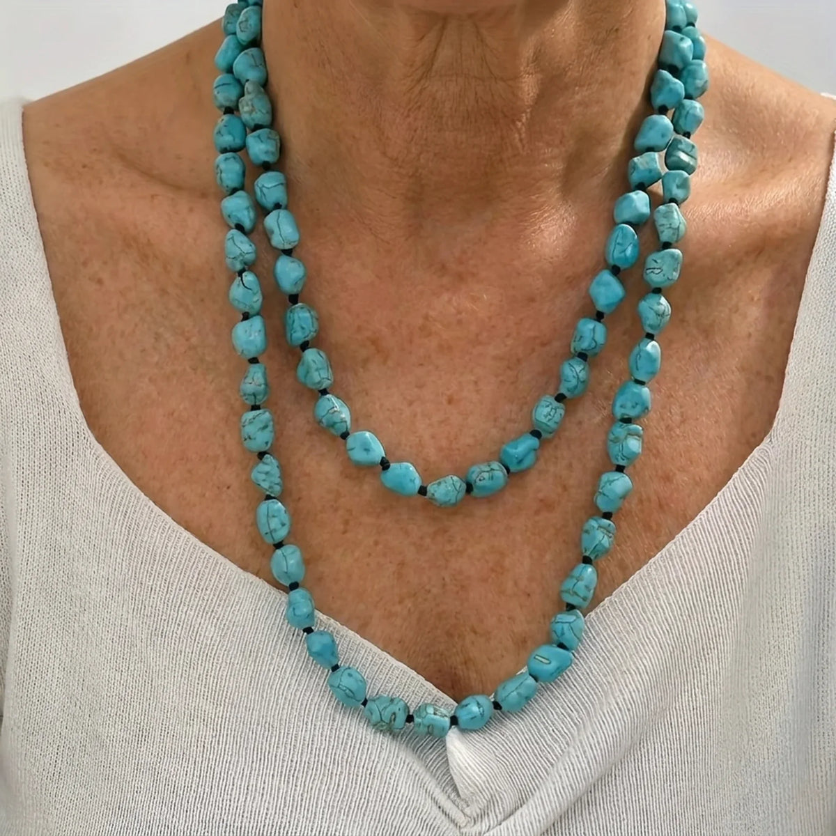 Collana Vintage Doppia Turchese