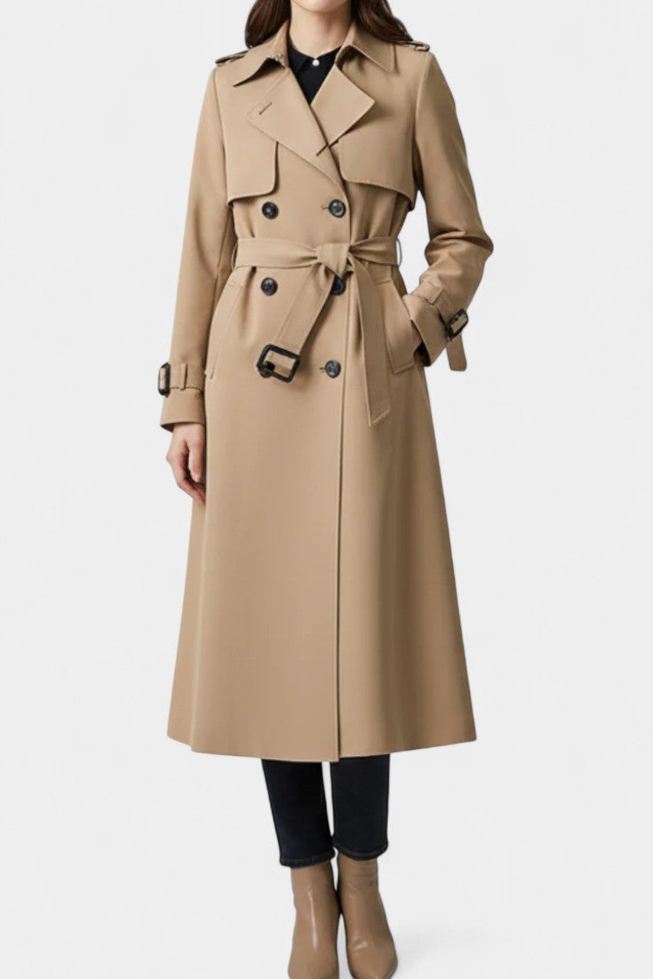 Guinevere | Cappotto Trench Doppiopetto con Cintura