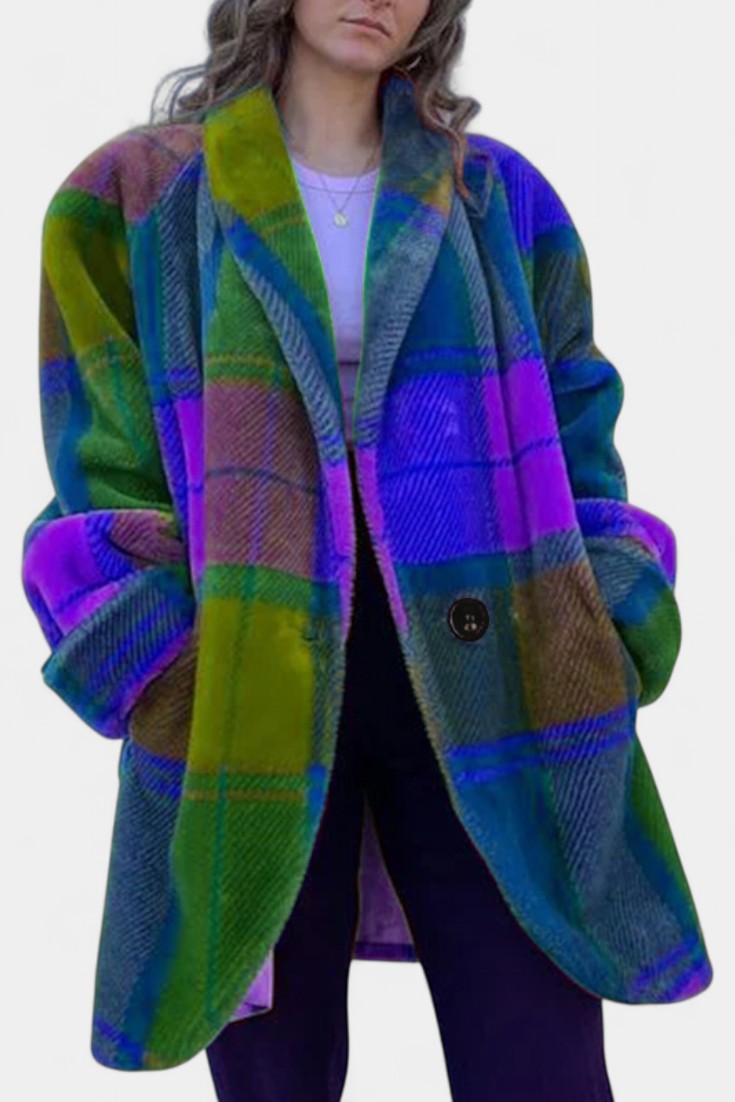 Ramona | Cappotto Oversized a Quadri Bold