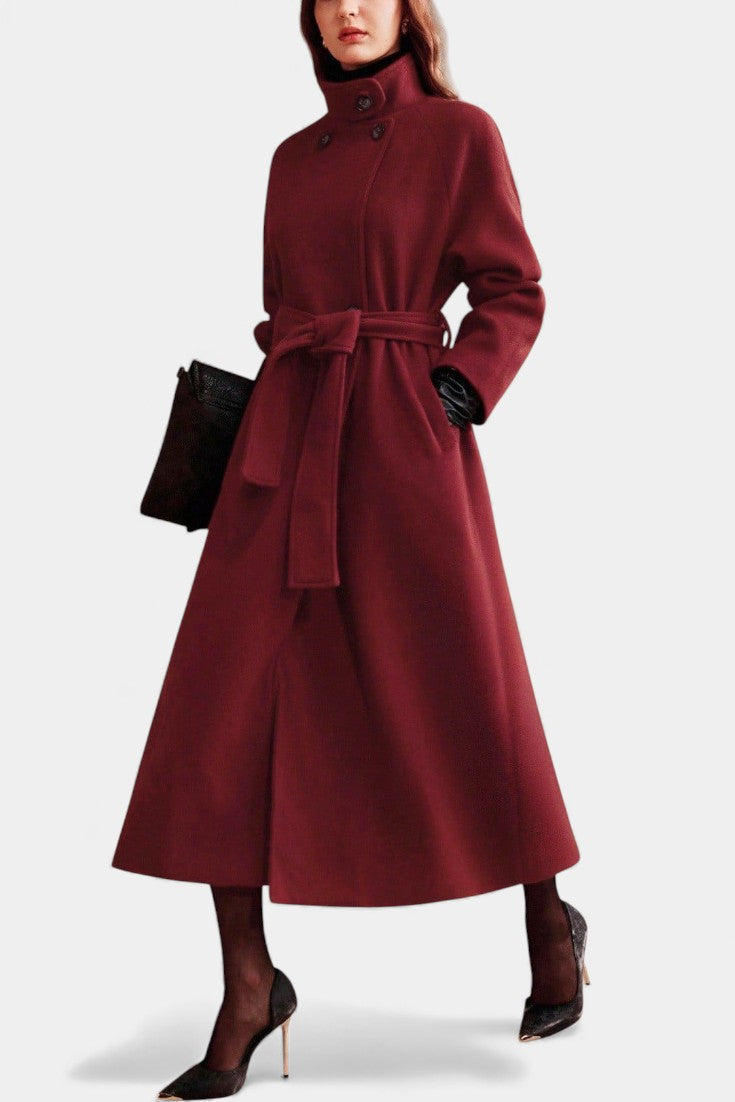 Lenora | Cappotto lungo avvolgente con cintura