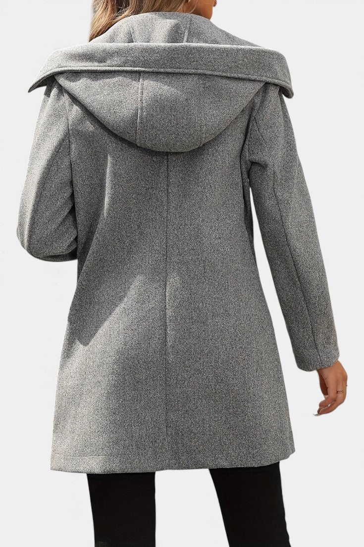 Ophelia | Cappotto con Cappuccio Doppiopetto