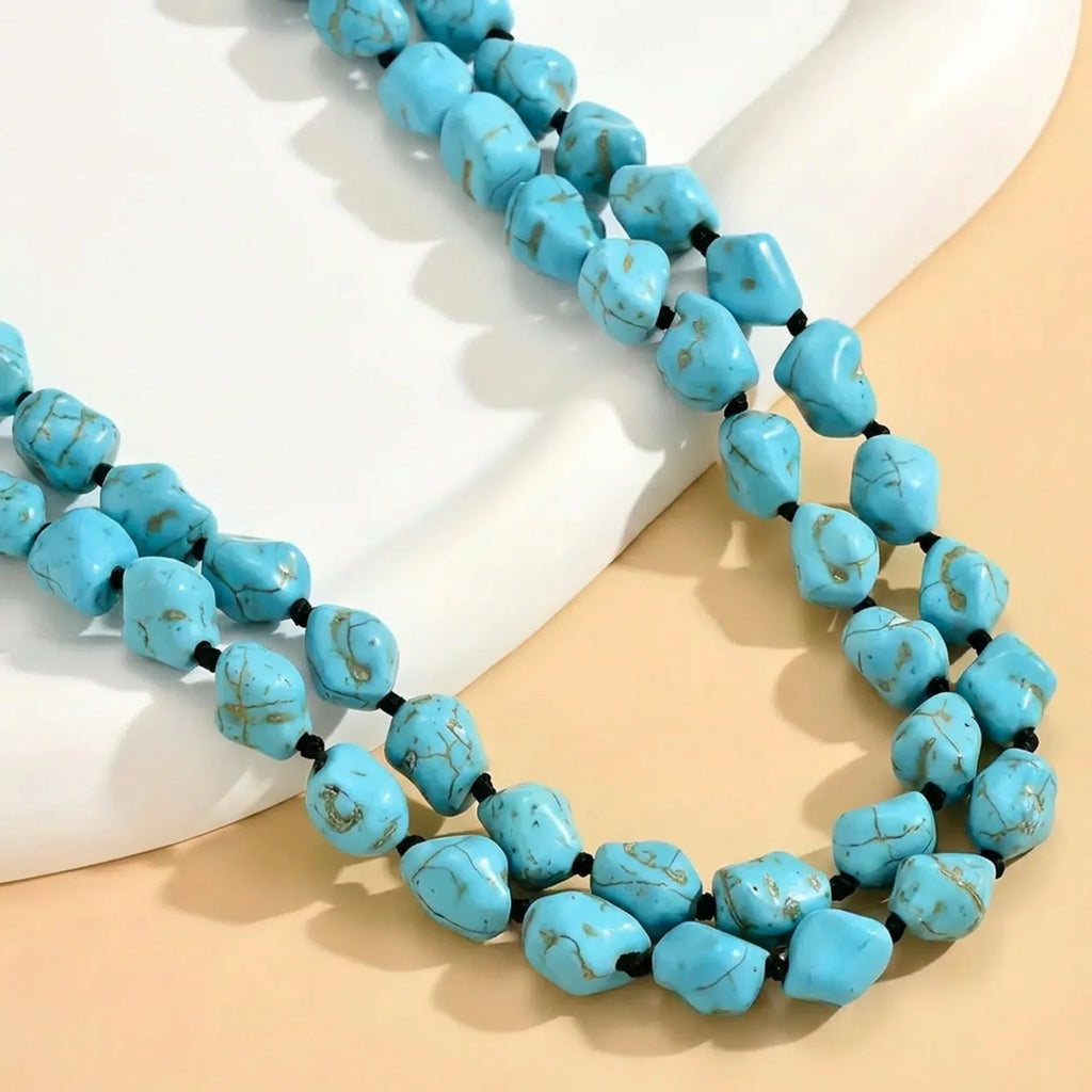 Collana Vintage Doppia Turchese