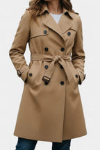 Guinevere | Cappotto Trench Doppiopetto con Cintura