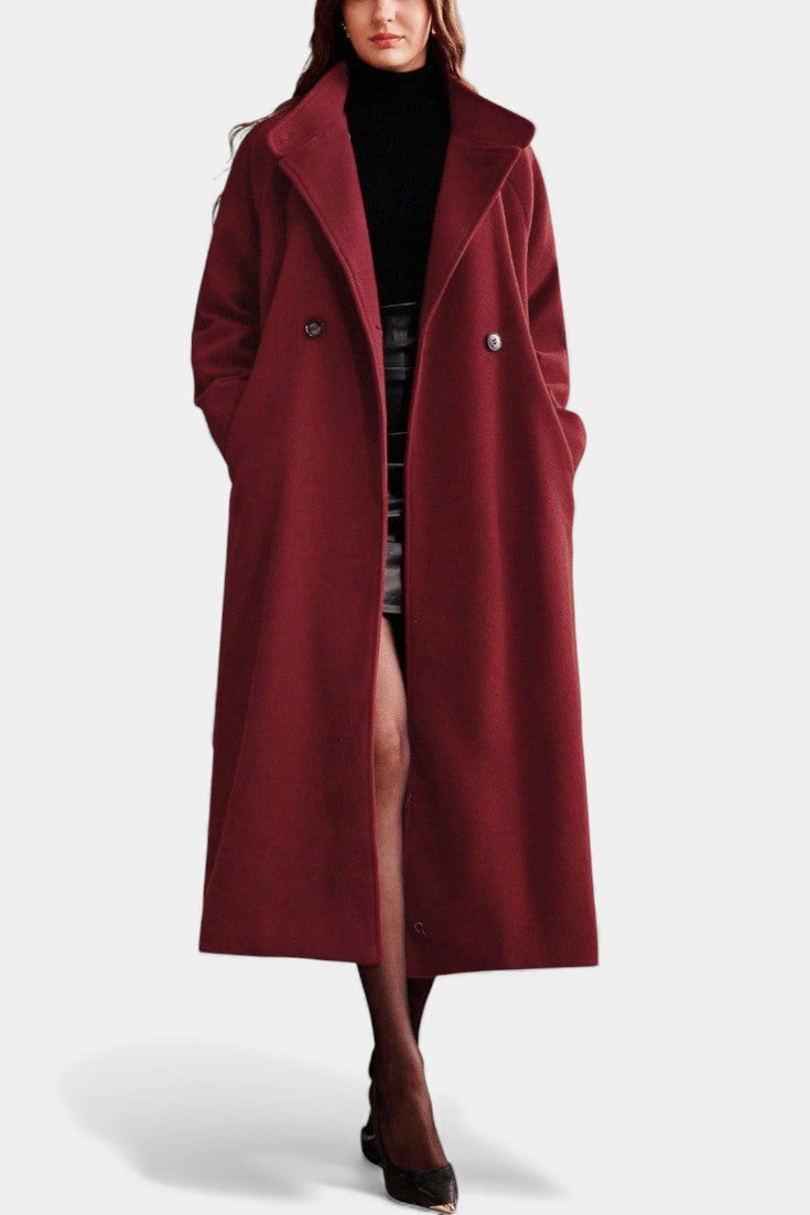 Lenora | Cappotto lungo avvolgente con cintura