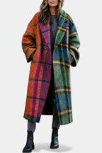 Rosalyn | Cappotto a Quadri con Collo a V
