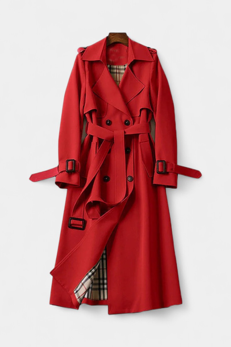 Guinevere | Cappotto Trench Doppiopetto con Cintura