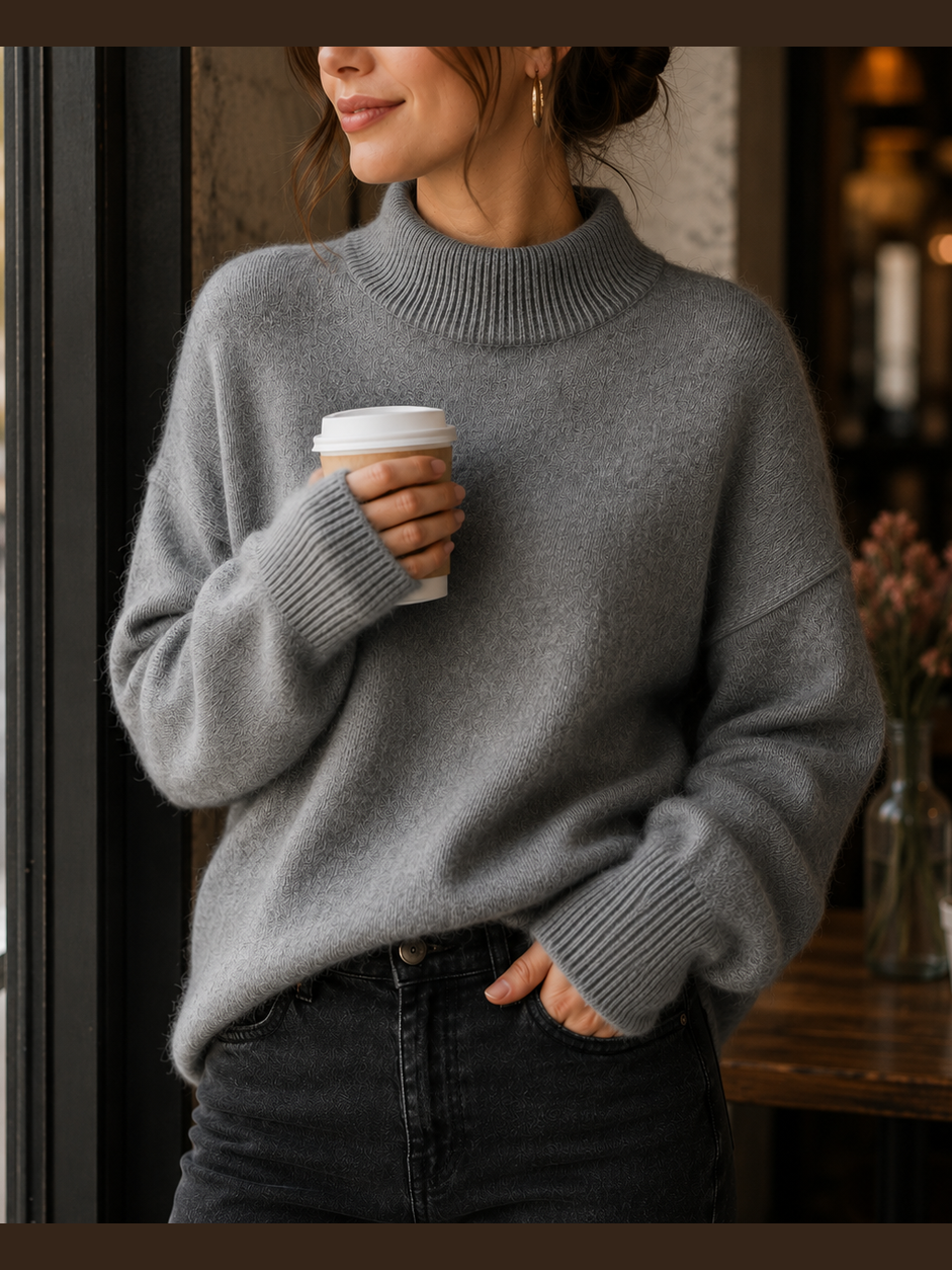 Juniper - Maglione oversize da donna a collo alto