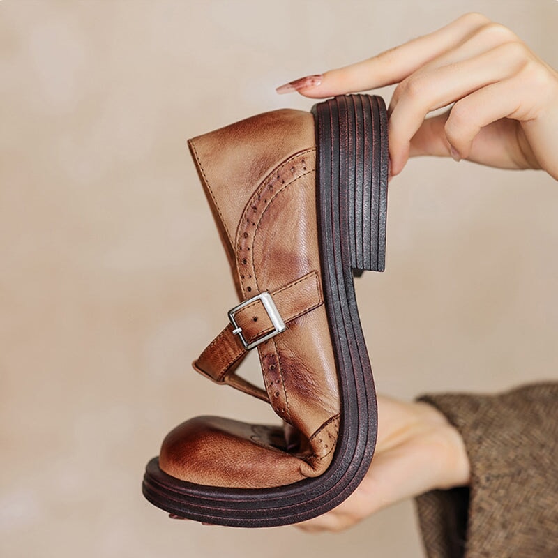 Verda | Ballerine Mary Jane in Pelle Vegan