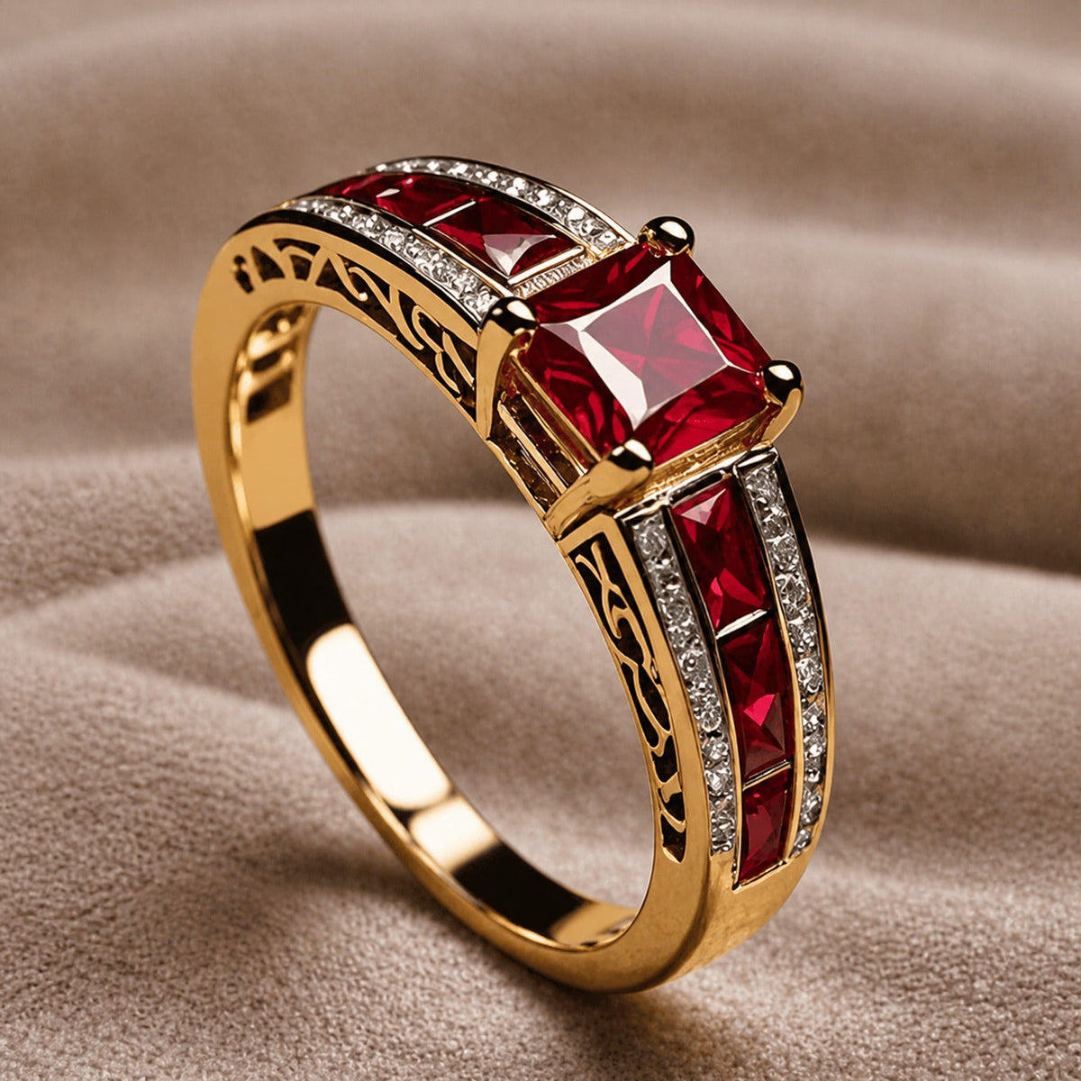 Anello Corona di Rubino Eredità