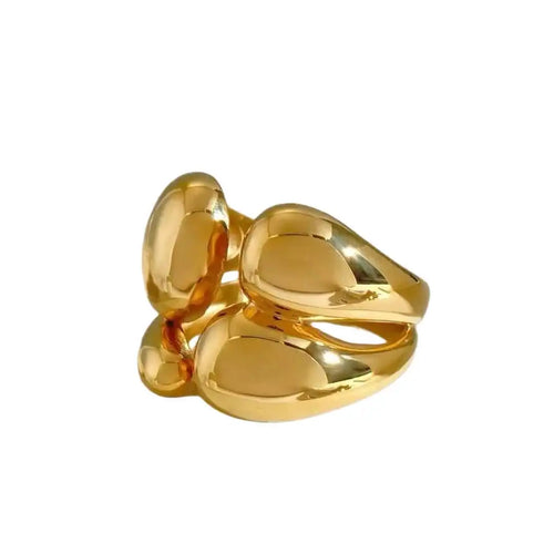Anello impilabile in oro e argento bicolore