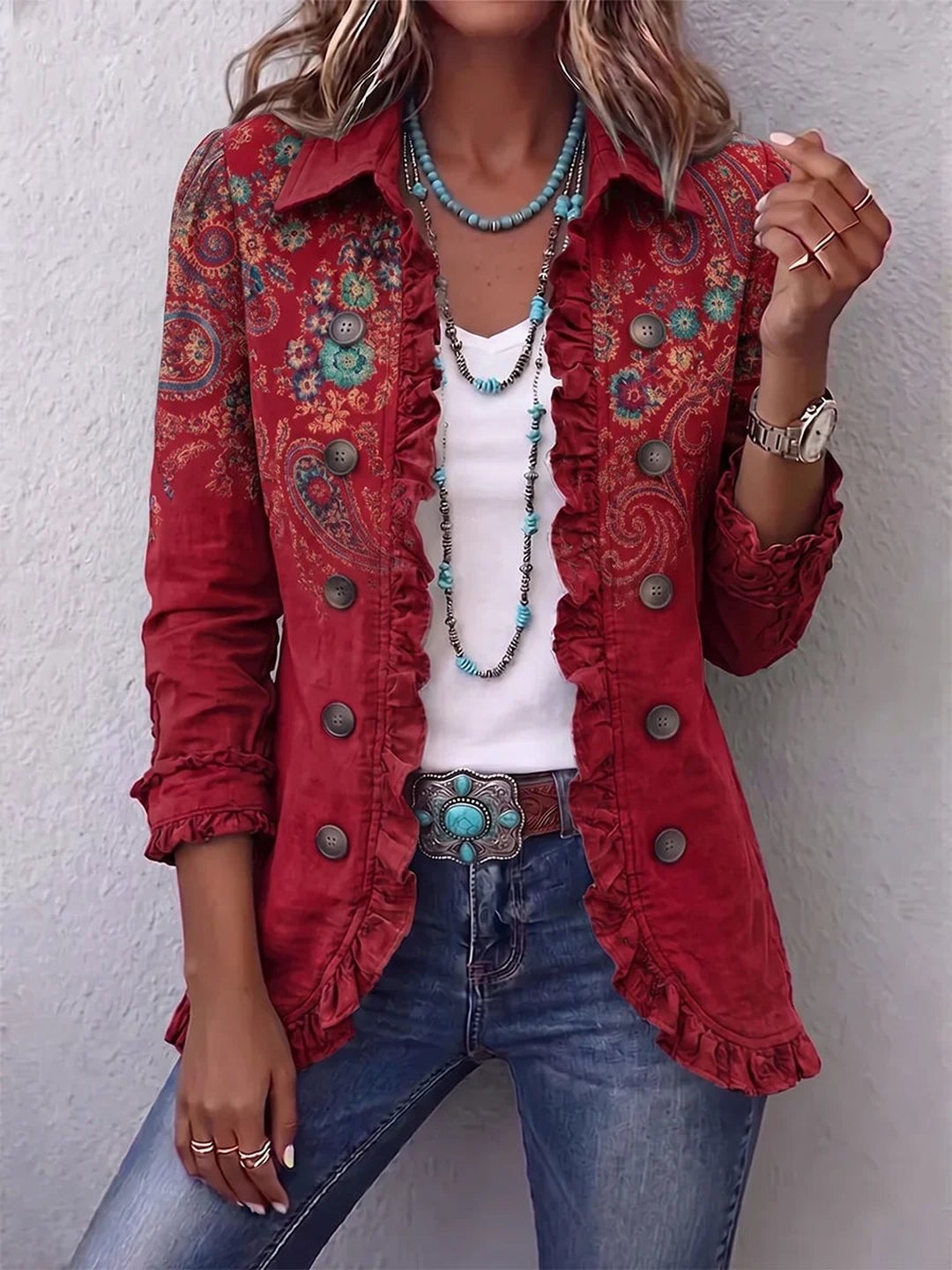 Priya | Giacca Ruffle Bohemien Paisley