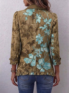Fianna | Giacca Vintage Floreale Boho con Rouches Gradient