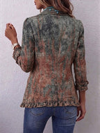 Katriona | Giacca Ruffle con Stampa Testurizzata Gradiente Vintage