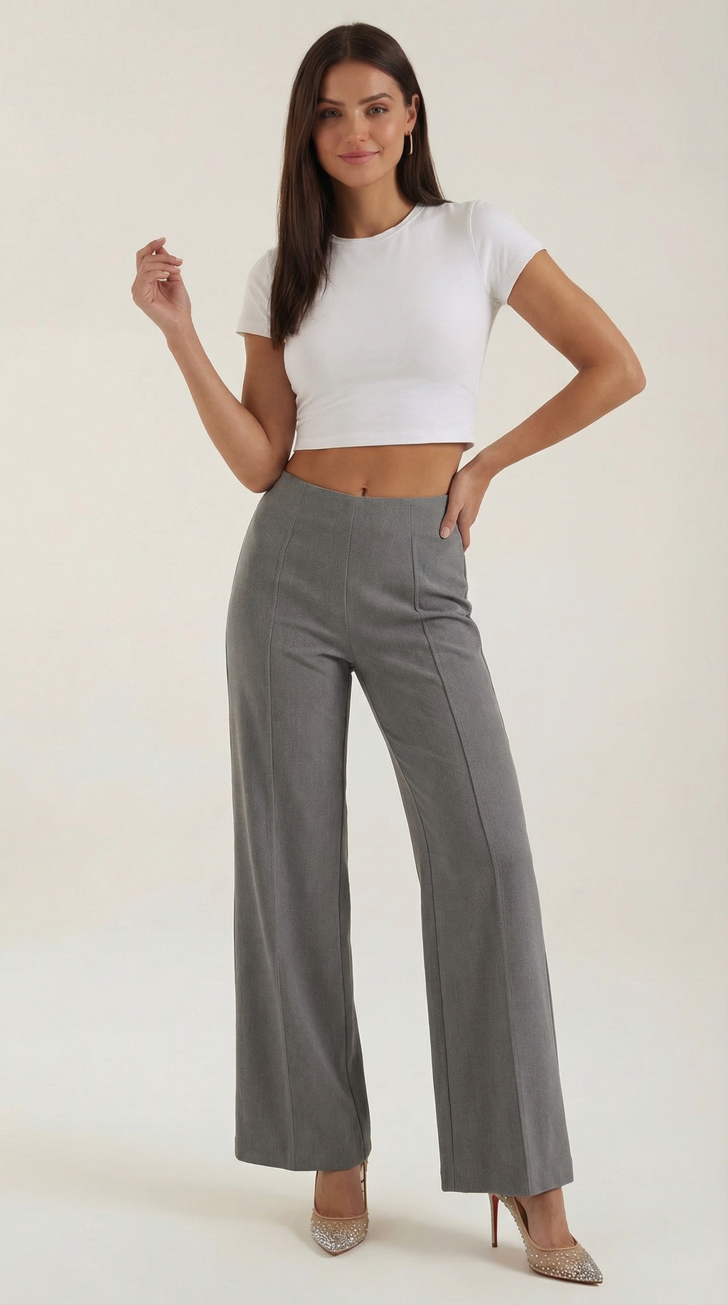 Pantaloni Baggy Brooke a Vita Media