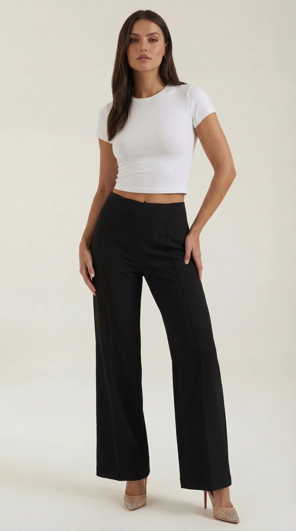 Pantaloni Baggy Brooke a Vita Media