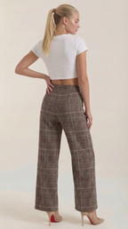 Pantaloni a quadri Leigh