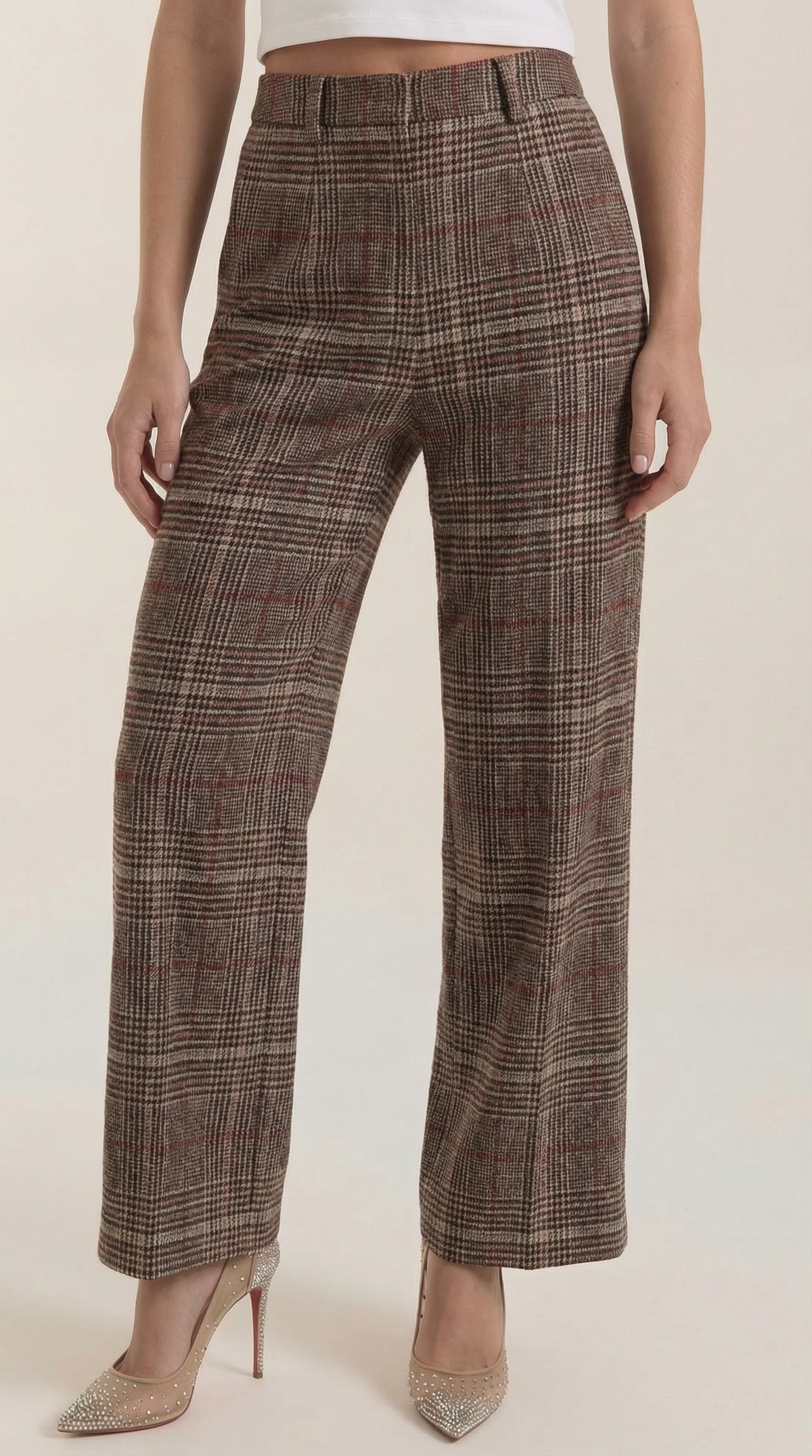 Pantaloni a quadri Leigh