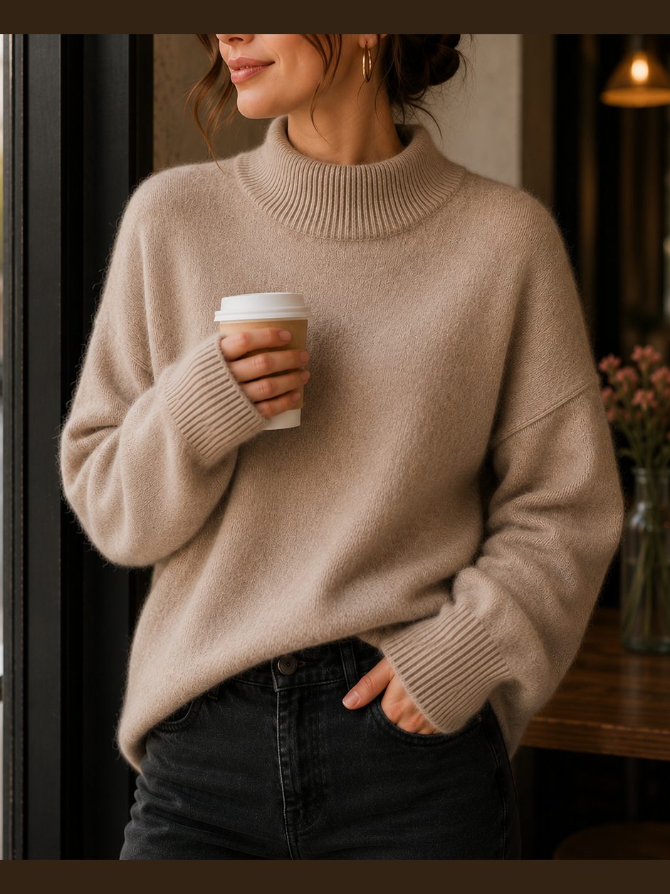 Juniper - Maglione oversize da donna a collo alto