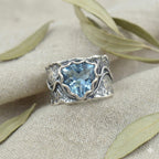 Anello Dichiarazione in Topazio Blu