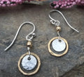 Orecchini vintage in oro e argento