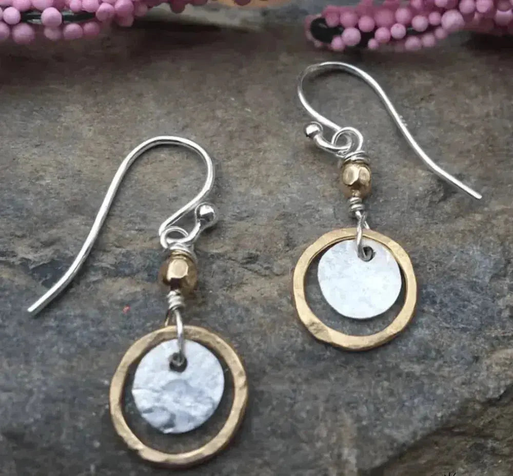 Orecchini vintage in oro e argento